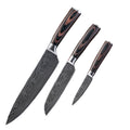 Damascus Style Kitchen Knife Set